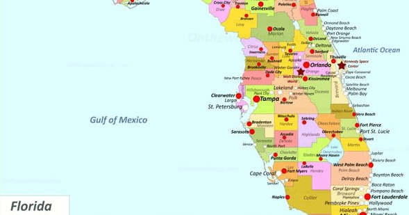 Outline:-Ssnxl_D2ag= Florida Map